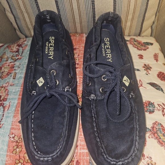 Sperry Men's Dark Blue Boat Shoes - Picture 1 of 4